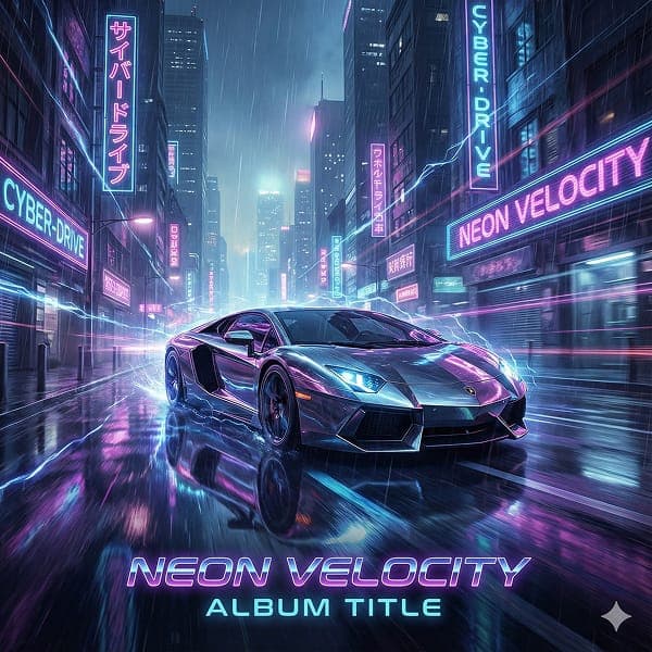 Electronic music with urban night drive and neon city vibes